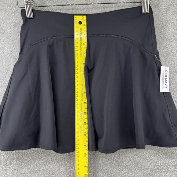 Old Navy Skirt S Black Active Powersoft Mini Skort Extra High-Rise Go Dry A-Line - Picture 7 of 9